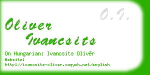 oliver ivancsits business card